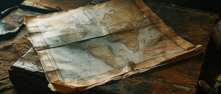 A travel agencys treasure, a dusty old map full of mysteries, waiting to be rediscovered