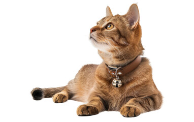 Bell-Adorned Collar for Dogs and Cats isolated on transparent Background