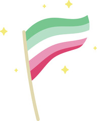 Abrosexual Flag Illustration LGBTQ