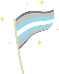 Demiboy Pride Flag Illustration LGBTQ