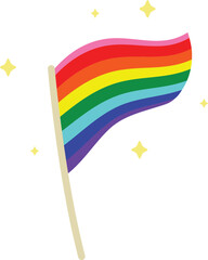 Gilbert Baker Pride Flag Illustration LGBTQ