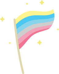 Genderflux Pride Flag Illustration LGBTQ