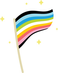 Queer pride flag Illustration LGBTQ