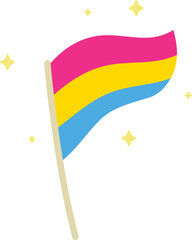 Pansexual Flag Illustration LGBTQ