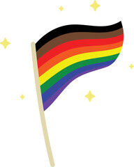 Philadelphia Pride Flag Illustration LGBTQ