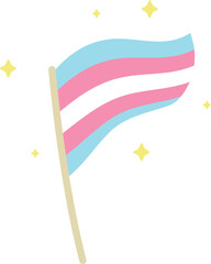 Transgender Flag Illustration LGBTQ
