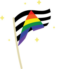 Straight Ally Flag Illustration LGBTQ