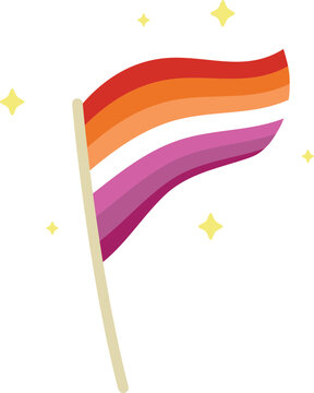 Lesbian Flag Illustration LGBTQ