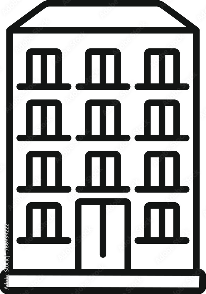 Canvas Prints Design multistory building icon outline vector. Area city plan. Small low map