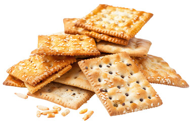 Variety of Tantalizing Toppings for Savory Crackers isolated on transparent Background
