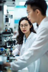 Scientist/Engineer Team in Research Lab