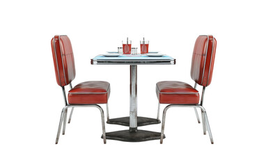 Fototapeta premium Tableside Dining isolated on transparent Background