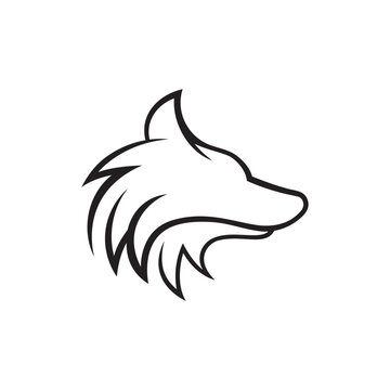 Wolf Head Template vector illustration