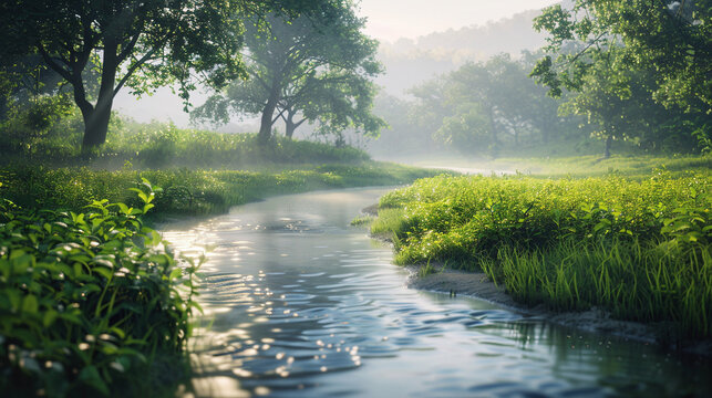 Tranquil Nature Scene Depicting Mental Serenity