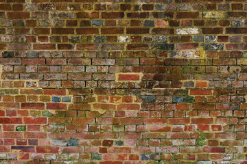 Old rustic brick wall.