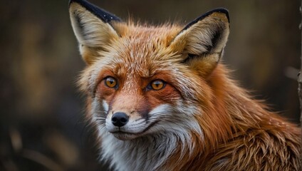 Fototapeta premium Enchantment in Scarlet: The Captivating Majesty of the Red Fox