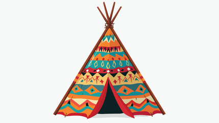 Native American Indian Tent Flat vector