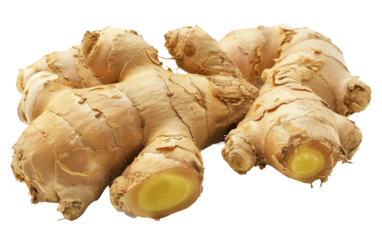 Zesty Ginger isolated on transparent Background