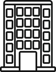 Residence town icon outline vector. City plan area. House project facade