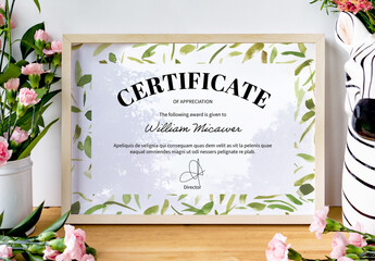 Botanical Border Certificate Set