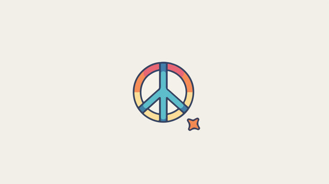 Peace icon on white background Flat vector 