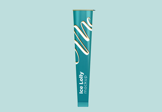 Front View Ice Lolly Tube Mockup
