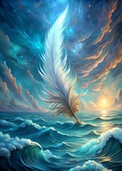 Oceania Feather background - obrazy, fototapety, plakaty