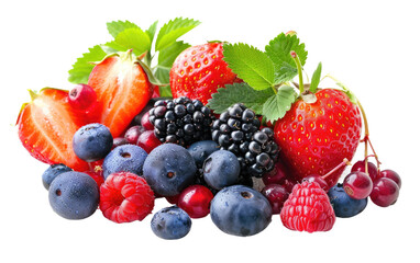 Summer's Bounty: Fresh Fruits and Berries isolated on transparent Background