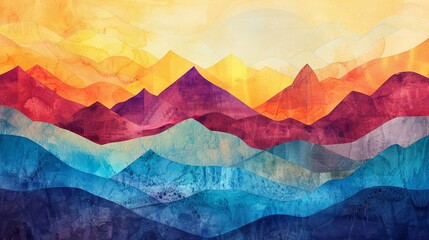 colorful mountains
