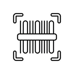 Thin Line Barcode vector icon