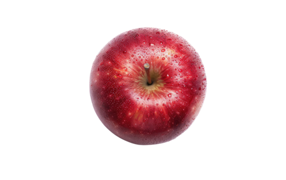 Descending Fruit: The Apple's Perspective isolated on transparent Background