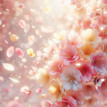 blossomn pink flowers background