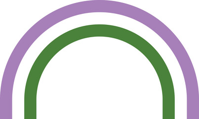 Gender Queer Pride Flag Rainbow LGBTQ Illustration