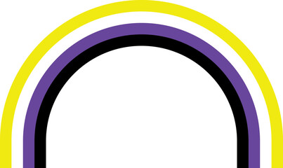 Nonbinary Flag Rainbow LGBTQ Illustration