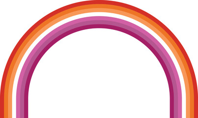 Lesbian Flag Rainbow LGBTQ Illustration