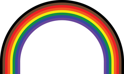 Philadelphia Pride Flag Rainbow LGBTQ Illustration