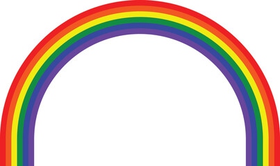 Traditional Pride Flag Rainbow LGBTQ Illustration