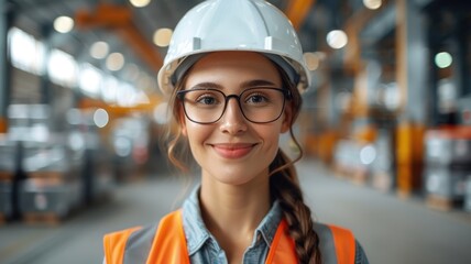 Girl engineer with PPE