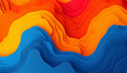 Gordijnen Paper style abstract background design © Nob