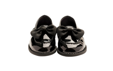 Lovely Dark Baby Booties Affection isolated on transparent Background