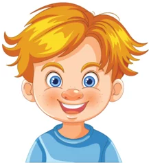 Rolgordijnen Bright-eyed boy with a joyful expression © GraphicsRF