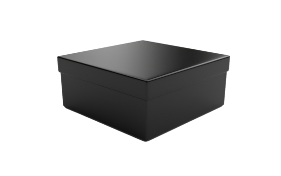 Dark Cube isolated on transparent Background