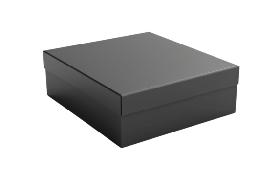 Dark Cube isolated on transparent Background