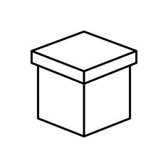 Box icon vector. Package illustration sign. Carton symbol or logo.