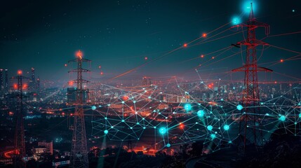 Obraz premium Connecting the Global Electricity Grid