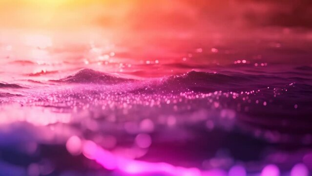 water wave colorful background. 4k video