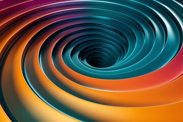 Abstract colorful spiral background in orange and blue gradient