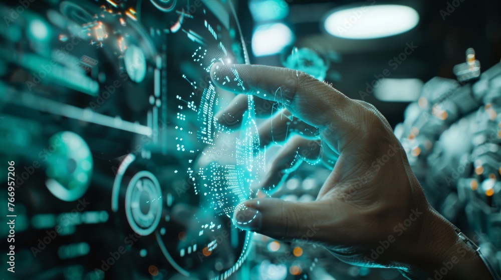 Poster A smart robot makes use of artificial intelligence and artificial intelligence technologies, and a futuristic and global network for providing access to information and data,