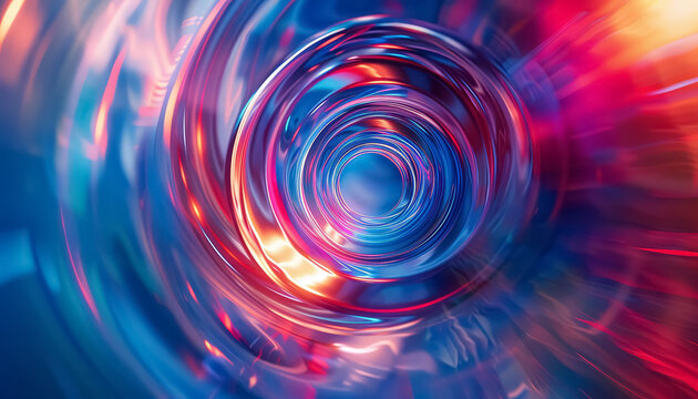 A swirl of colors and light is depicted in the image
