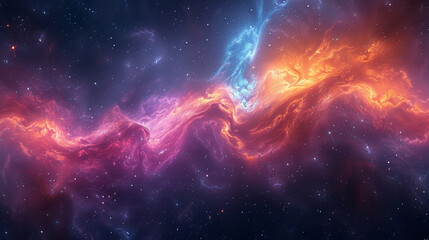 Fototapeta premium a nebula mobius strip, in the style of vibrant colors. AI generative